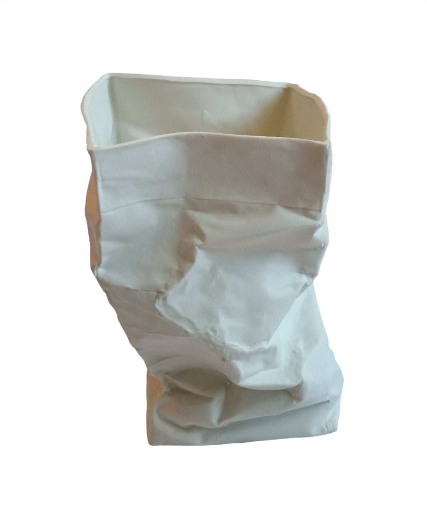 Vase - Porcelain Paper Bag Vase