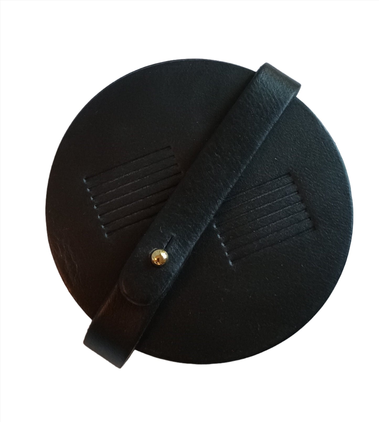 Coasters - Black Leather Coaster Set