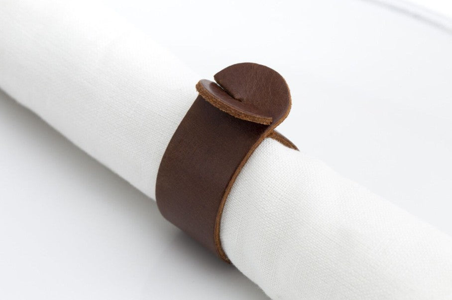 Leather Napkin Holders - Set of 6