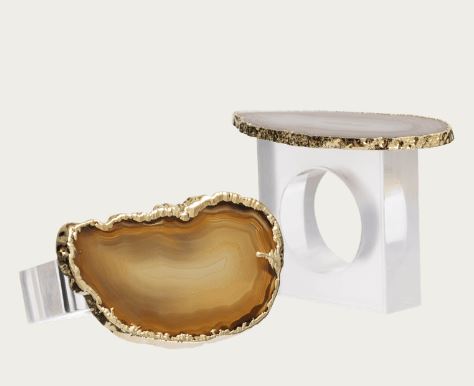 Napkin Holder Crystal Natural - Set of 2