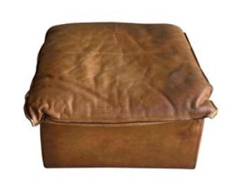 Vintage Leather Ottoman