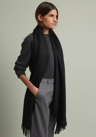 Baby Alpaca Stole - Black