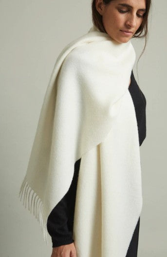 Baby Alpaca Stole - White