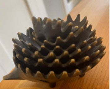 Vintage Nesting Stacking Hedgehog Ashtrays