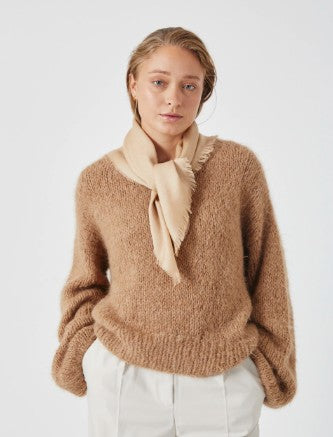 Square Baby Alpaca and Silk - Beige