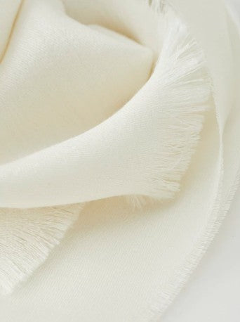 Square Baby Alpaca and Silk - White