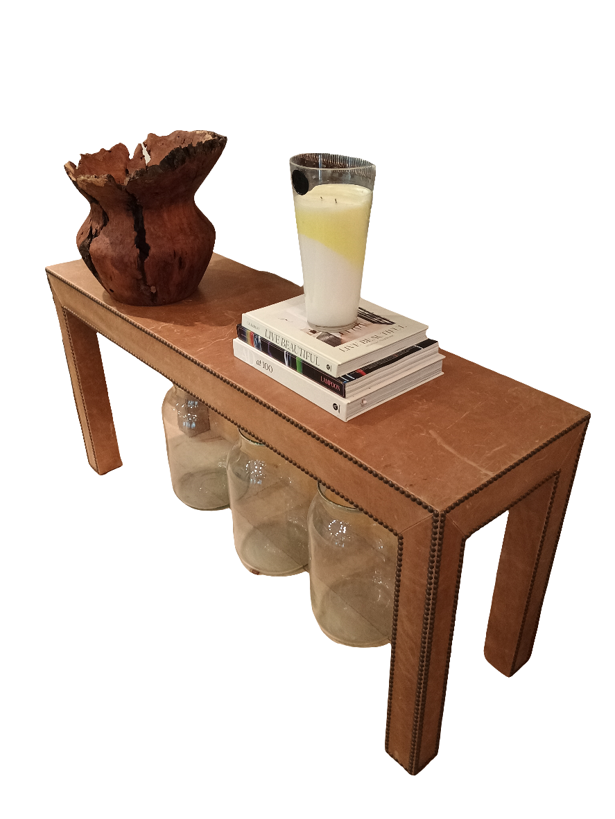 Table - Leather Console Table