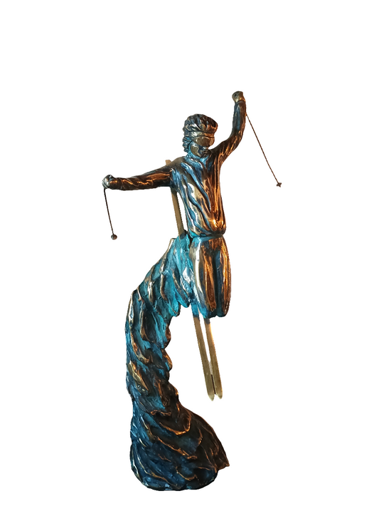 Sculpture - Metal Skier Sculpture