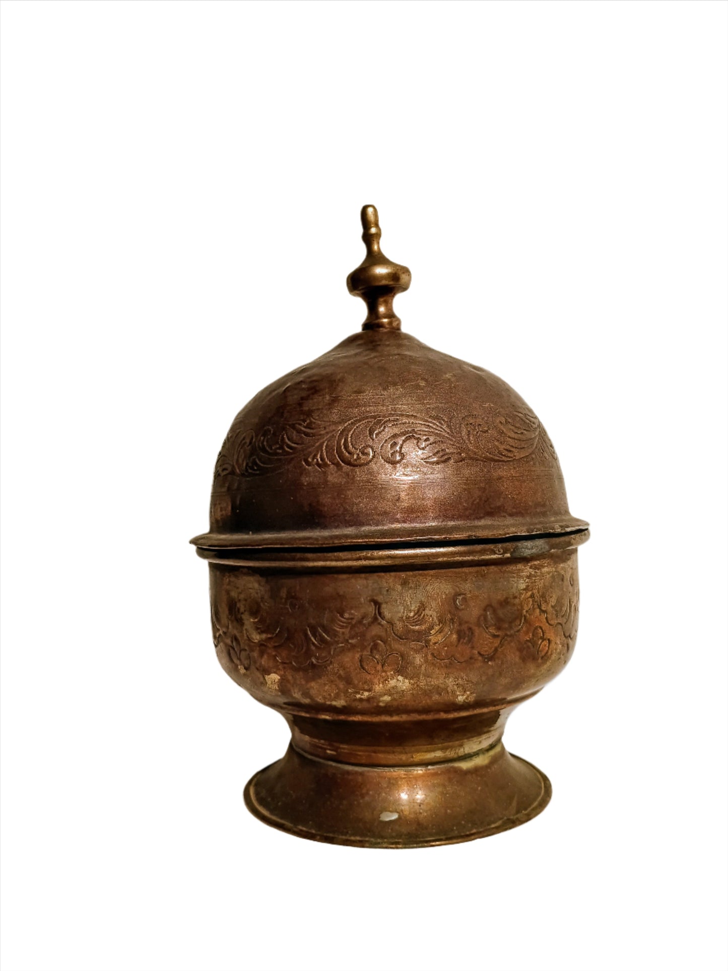 Caddy Box - Engraved Brass Caddy Box with Lid