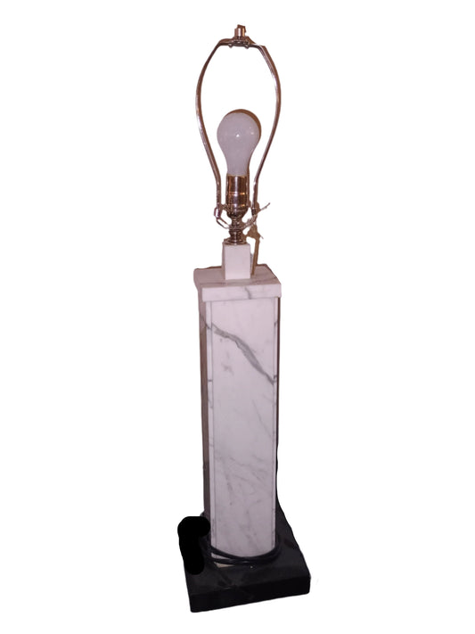 Lamp - Black and White Marble Table Lamp